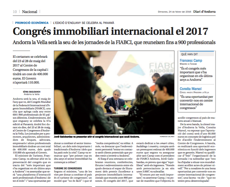 Congreos FIABCI prensa